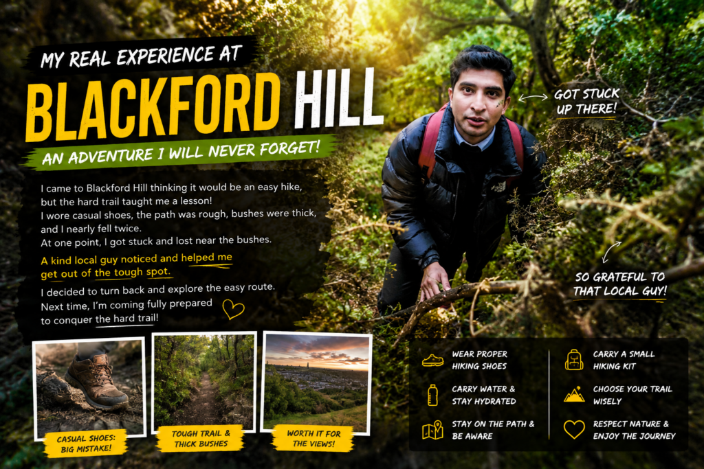 Hiking trail at Blackford Hill Edinburgh